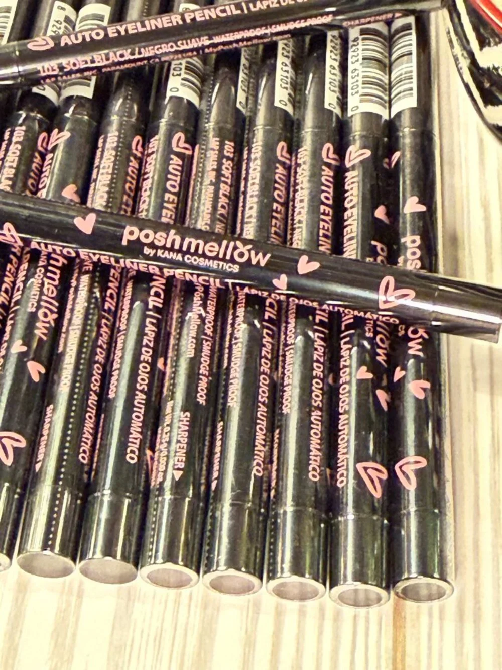 Poshmellow Auto Eyeliner Pencil Waterproof Smudge Proof Jet Black Soft Black